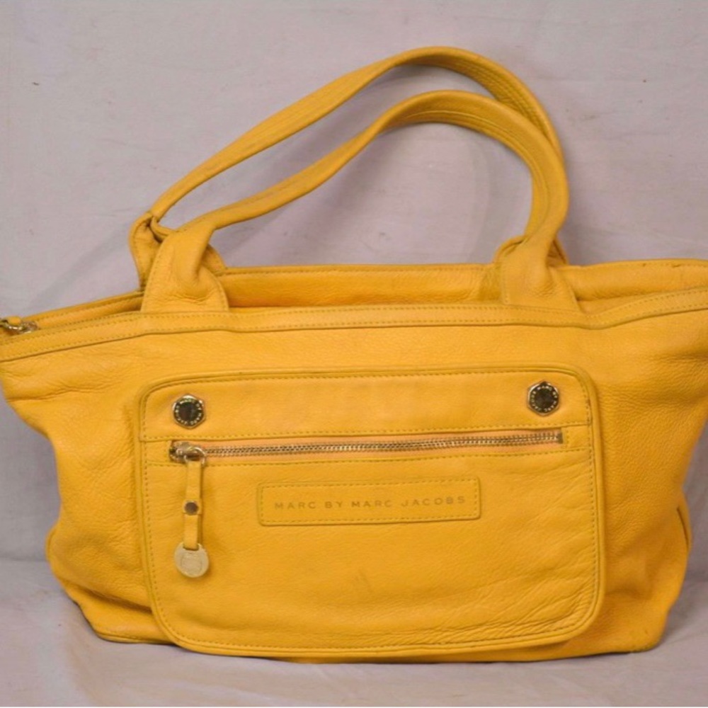 Marc by Marc Jacobs mustard yellow leather handbag